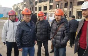 湖州市質(zhì)監站、公共事業(yè)中心相關(guān)領(lǐng)導帶班參觀(guān)達昌府標桿工地